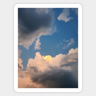 sunlit storm clouds Sticker